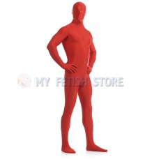 Full Body red Lycra Spandex Bodysuit Solid Color Zentai  suit Halloween Fancy Dress Costume 